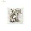 Wielkanocne zające, retro poczta, listy, akwarela, styl vintage, rustykalne ilustracje, antropomorficzne króliki, wiktoriański klimat*Easter bunnies, retro post, letters, watercolor, vintage style, rustic illustrations, anthropomorphic rabbits, Victorian 